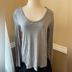 LACOSTE‎ Grey Lighweight Long Sleeve Tee Shirt Size 46 (Size 14)
